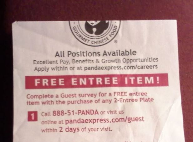 Panda Express Reward