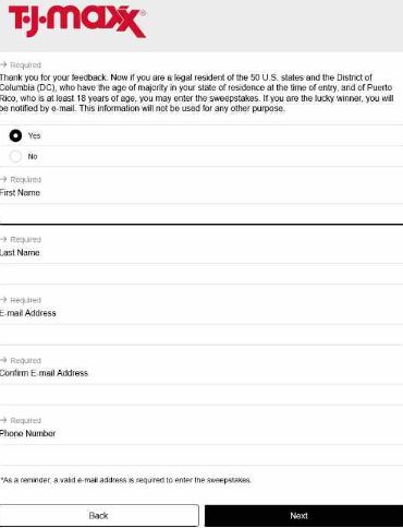 TJ Maxx Survey
