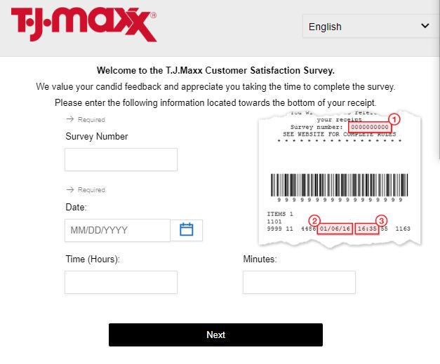TJMaxxFeedback.com Survey