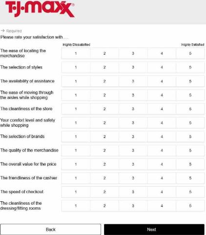Tjmaxxfeedback Customer Feedback Survey