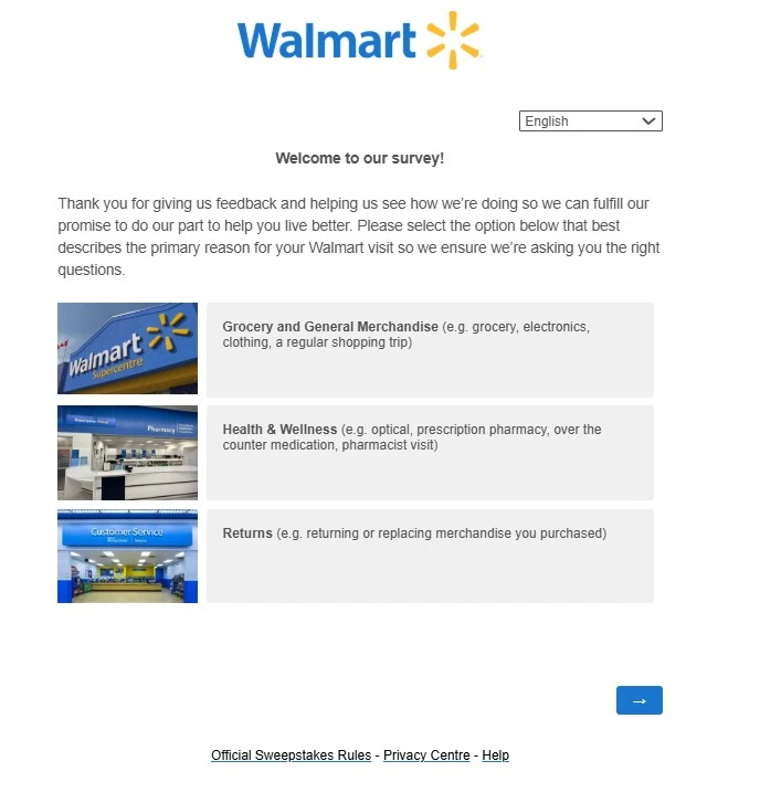 walmart survey canada